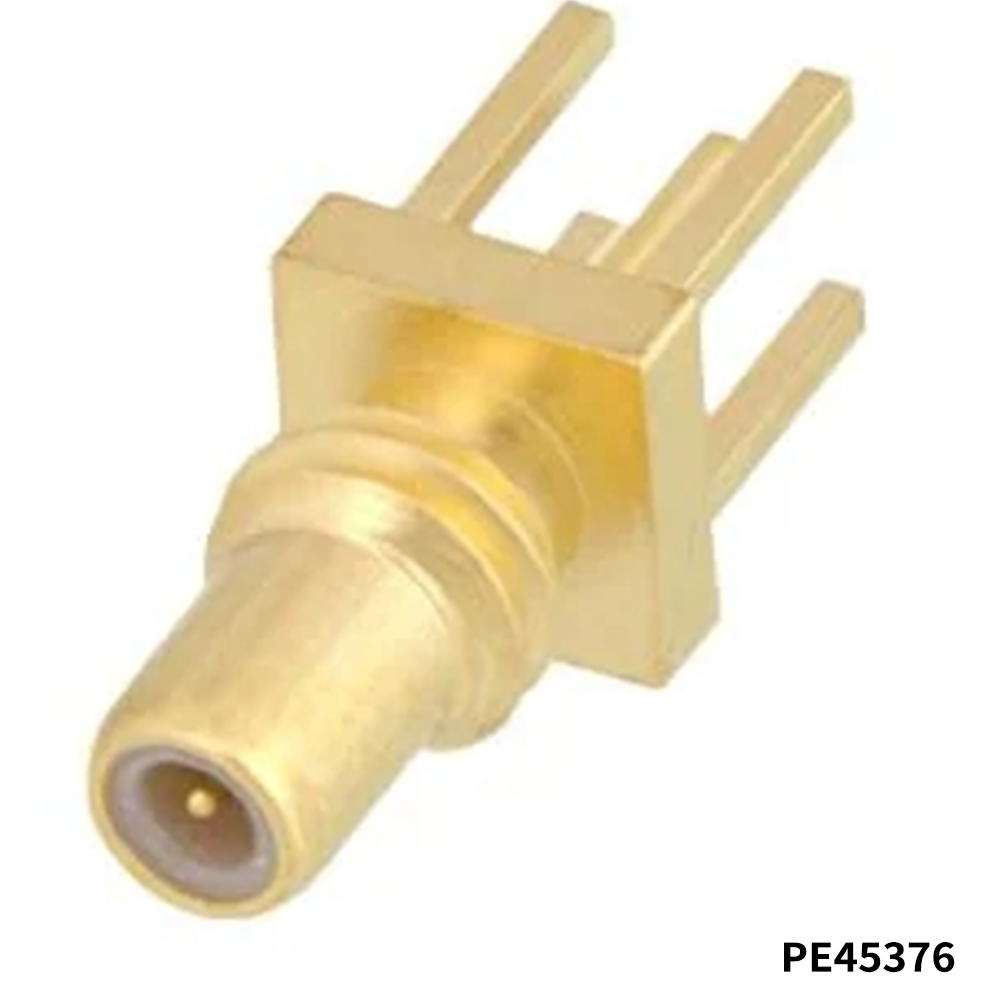 PasternackPE45376RF Connectors / Coaxial Connectors SSMC Jack Connector Solder Attachment Thru Hole PCB