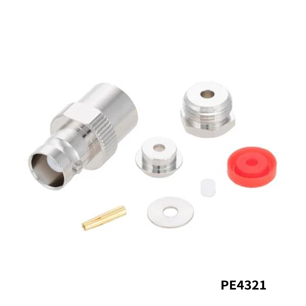 PasternackPE4321RF Connectors / Coaxial Connectors BNC Female Connector Clamp/Solder Attachment for RG174, RG316, RG188