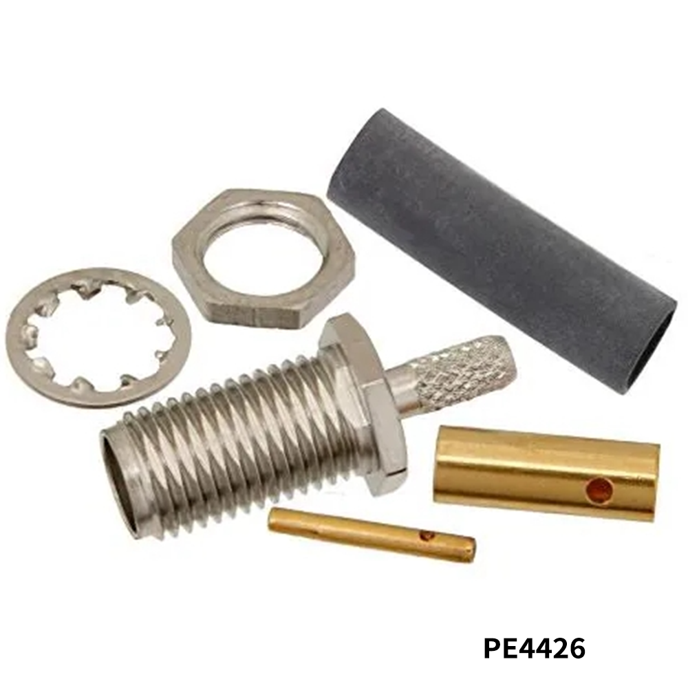 PasternackPE4426	RF Connectors / Coaxial Connectors SMA Female Bulkhead Connector Solder Attachment For RG188-DS, RG316-DS, .235 inch D Hole