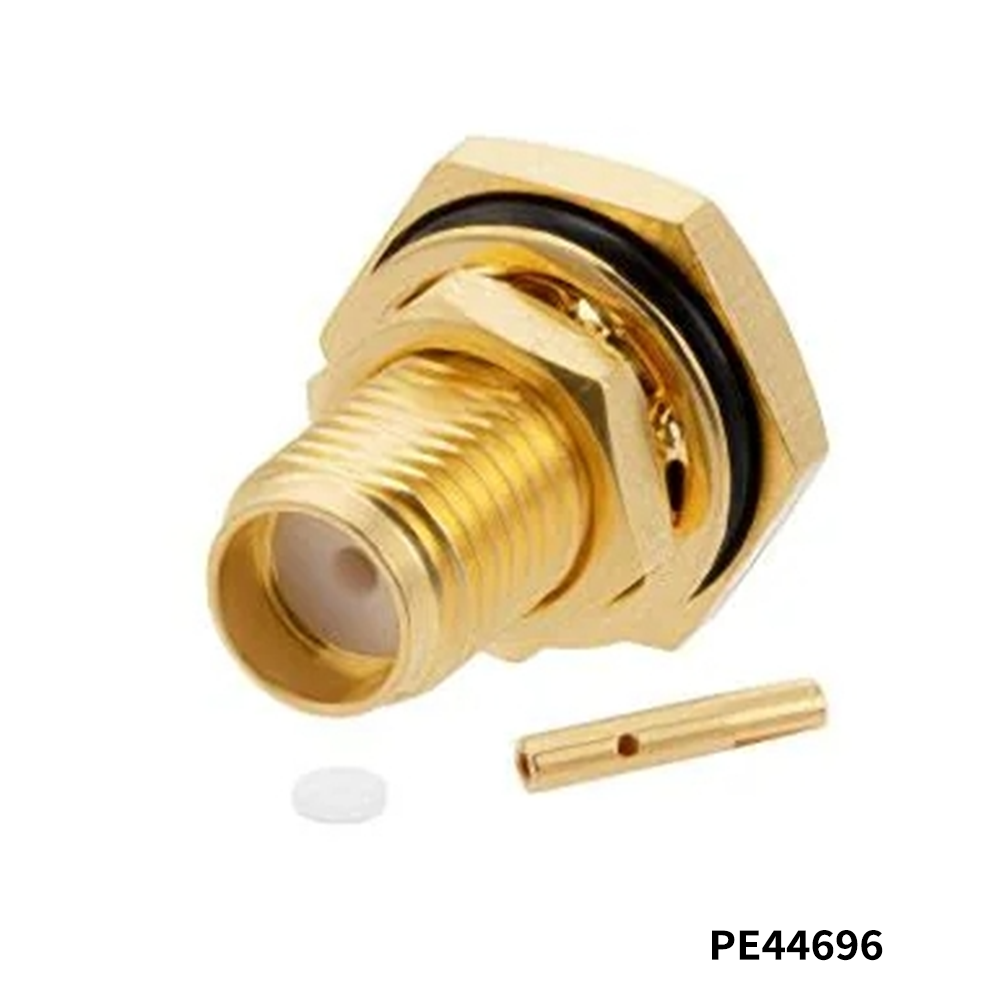 PasternackPE44696RF Connectors / Coaxial Connectors SMA Female Bulkhead Mount Connector Solder Attachment for PE-SR405AL, PE-SR405FL, PE-SR405FLJ, PE-SR405TN, RG405