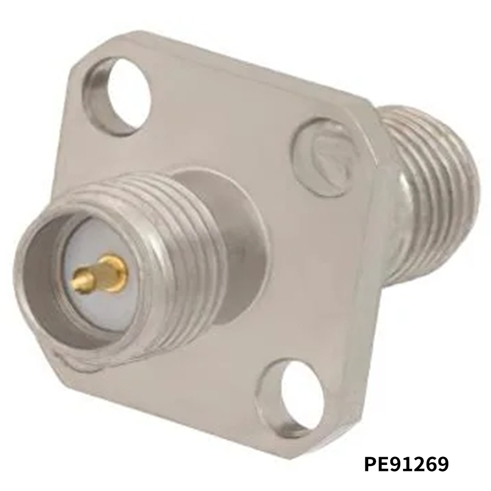 PasternackPE91269	RF Adapters - In Series 4 Hole Flange Mount RP-SMA Female to RP-SMA Female Adapter