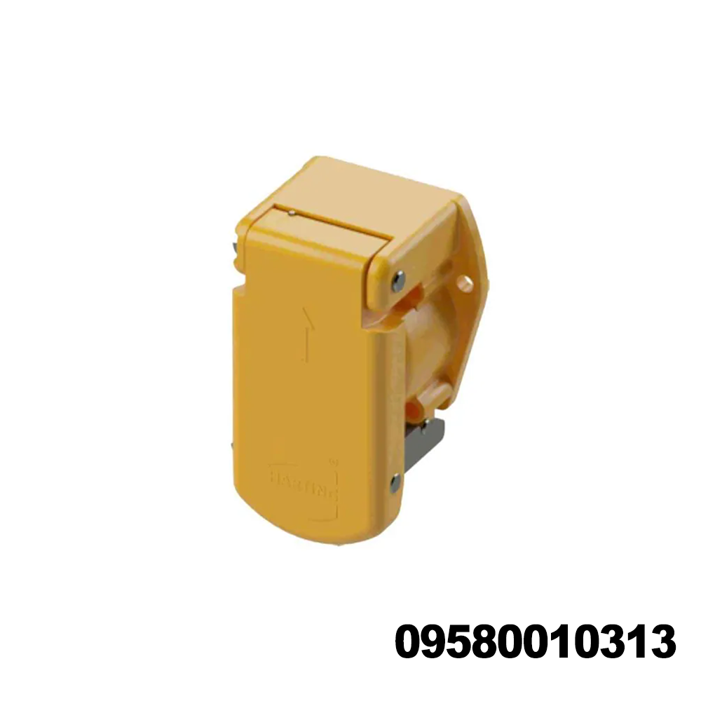 HARTING 09580010313 Heavy Duty Power Connectors UIC-IT 8/16 Pin WM Receptacle (yellow)