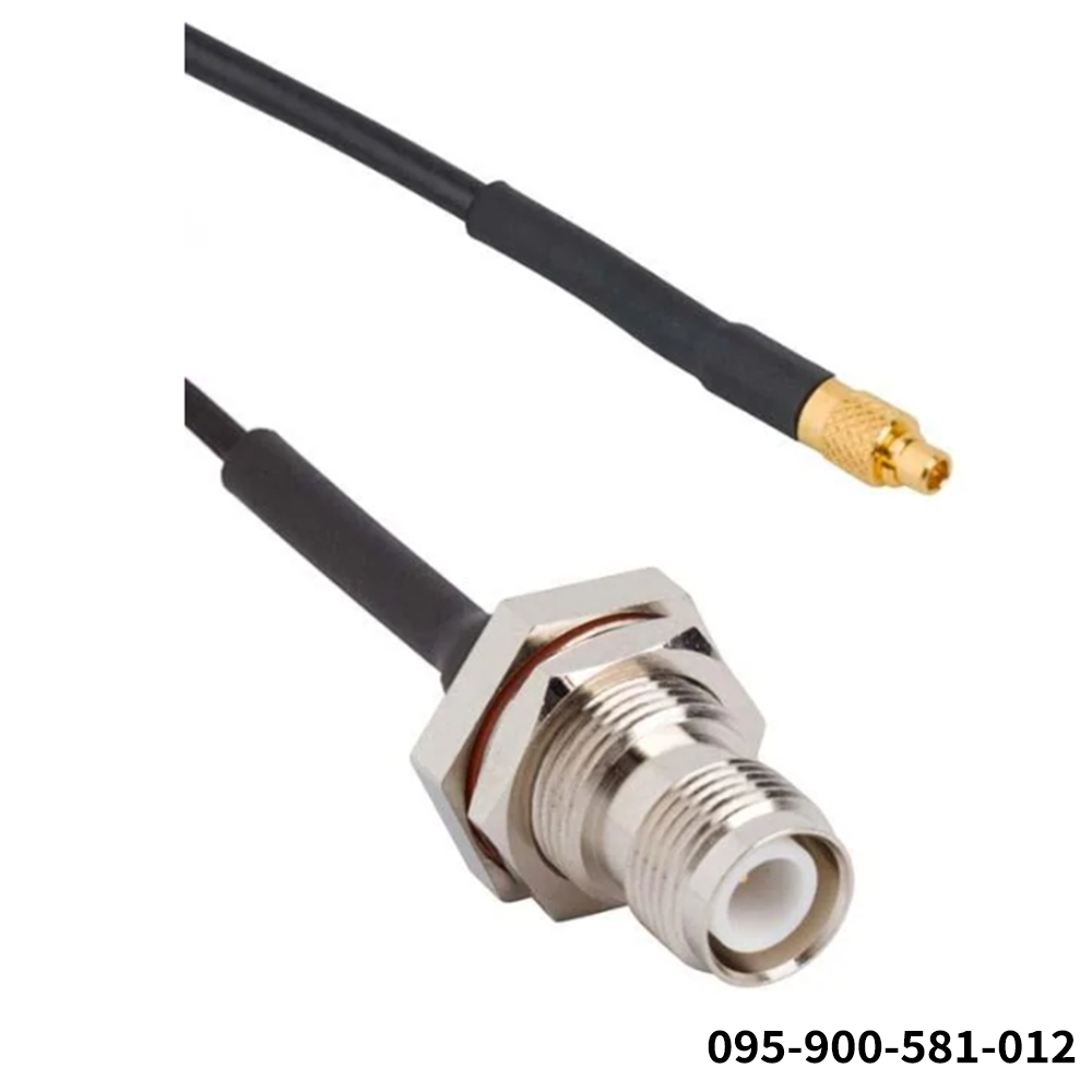 Amphenol RF095-900-581-012	RF Cable Assemblies MMCX Straight Plug to TNC Straight Bulkhead Jack IP67 RG-174 12 Inches