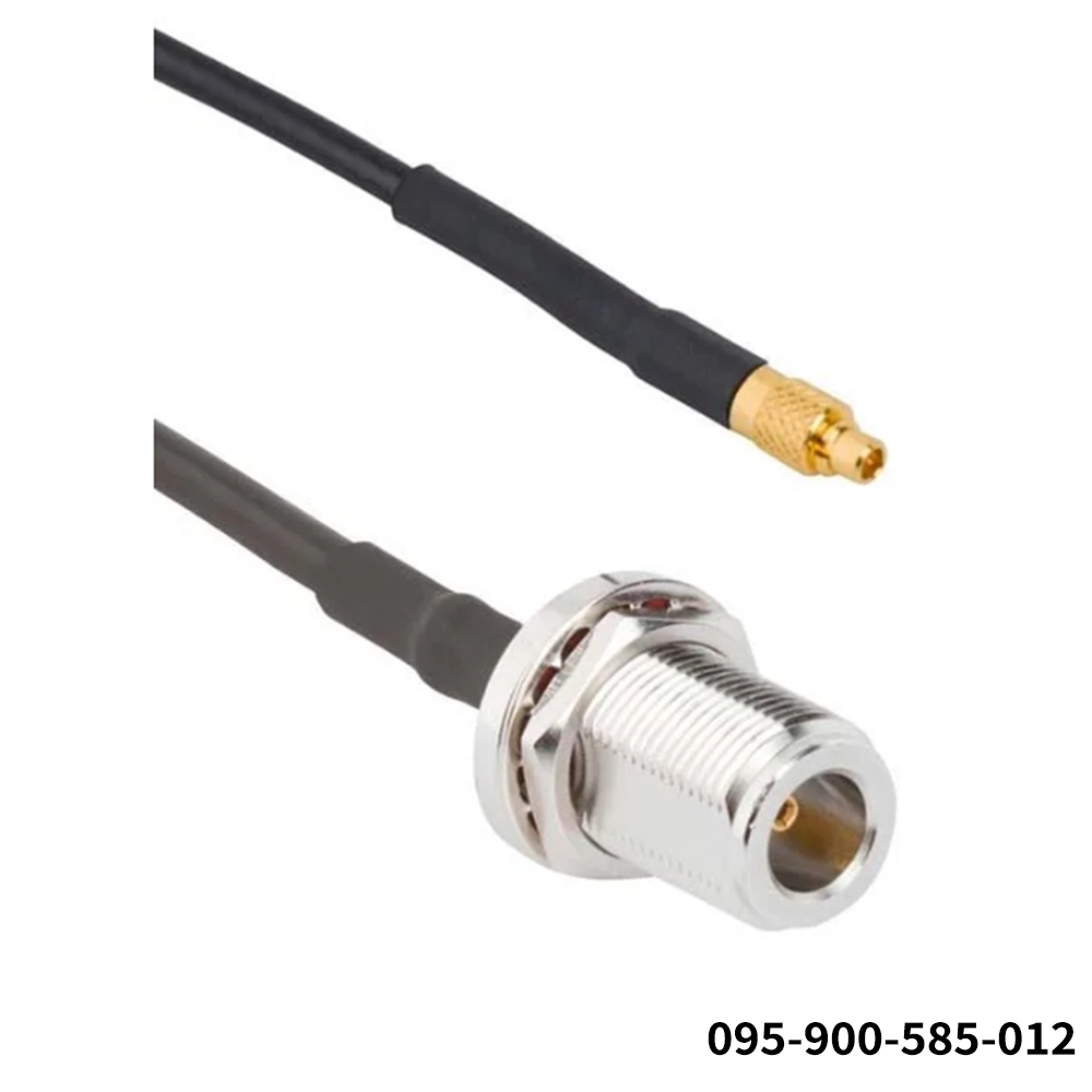Amphenol RF095-900-585-012	RF Cable Assemblies MMCX Straight Plug to N-Type Straight Bulkhead Jack IP67 RG-174 12 Inches