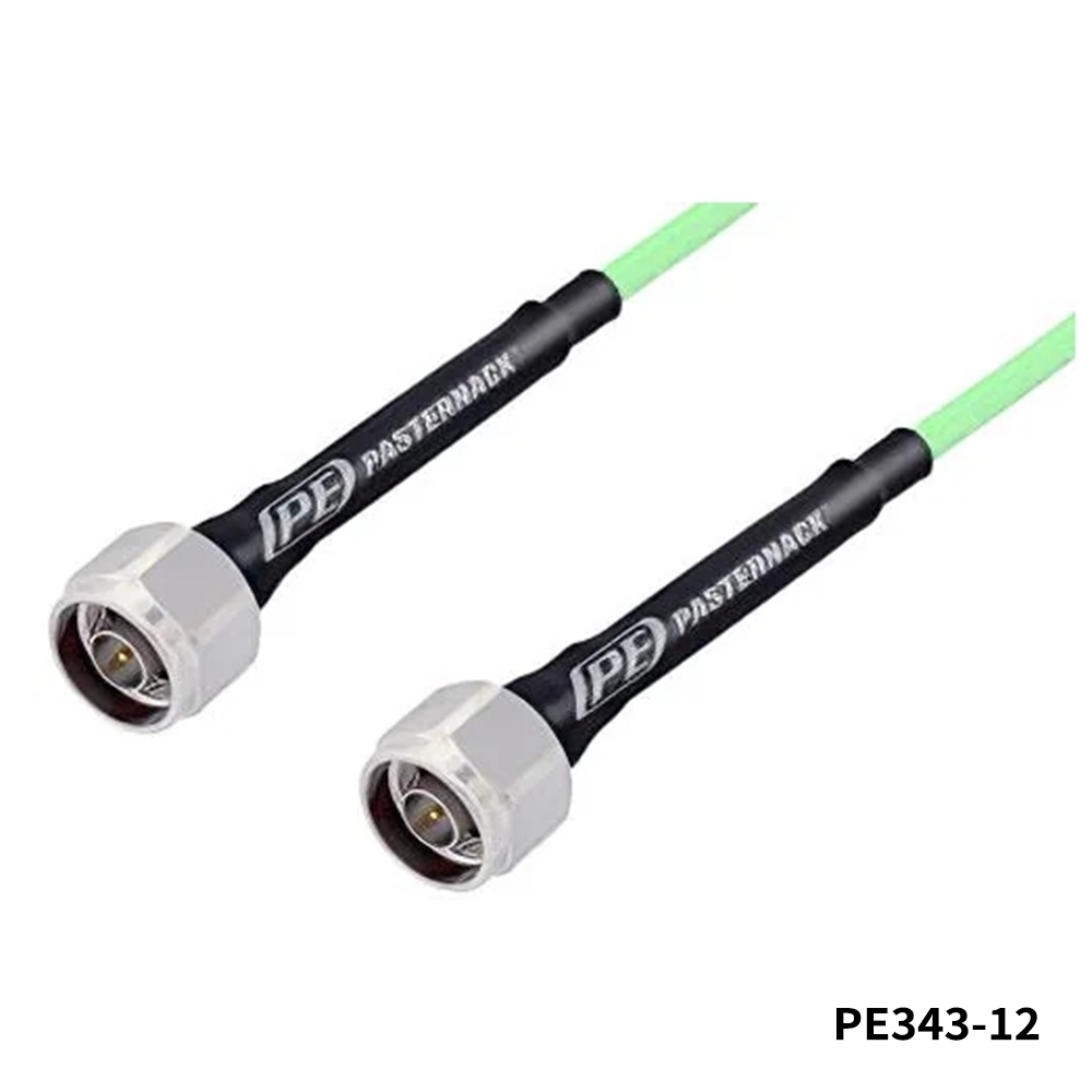PasternackPE343-12RF Cable Assemblies N Male to N Male Low Loss Test Cable 12 Inch Length Using PE-P142LL Coax, RoHS