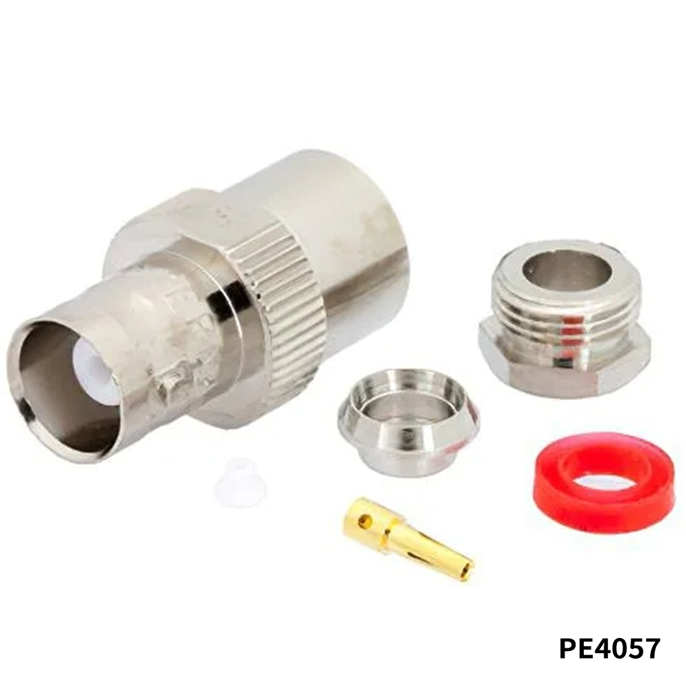 PasternackPE4057RF Connectors / Coaxial Connectors BNC Female Connector Clamp/Solder Attachment for RG59, RG62, RG71