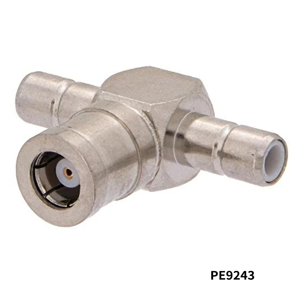 PasternackPE9243RF Adapters - Tee SMB Tee Adapter Jack-Plug-Jack
