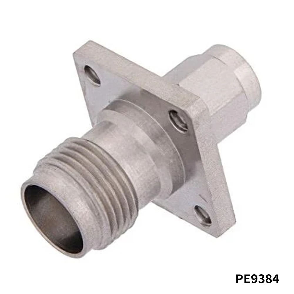 PasternackPE9384RF Adapters - Between Series SMA Male to TNC Female 4 Hole Flange Mount Adapter