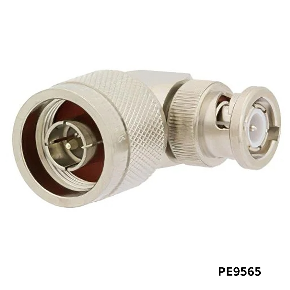 Pasternack PE9565	RF Adapters - Between Series N Male to BNC Male Right Angle Adapter