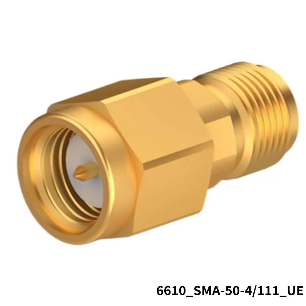 HUBER+SUHNER6610_SMA-50-4/111_UEAttenuators - Interconnects COAXIAL FIXED ATTENUATOR, 50 Ohm, 10 dB, SMA