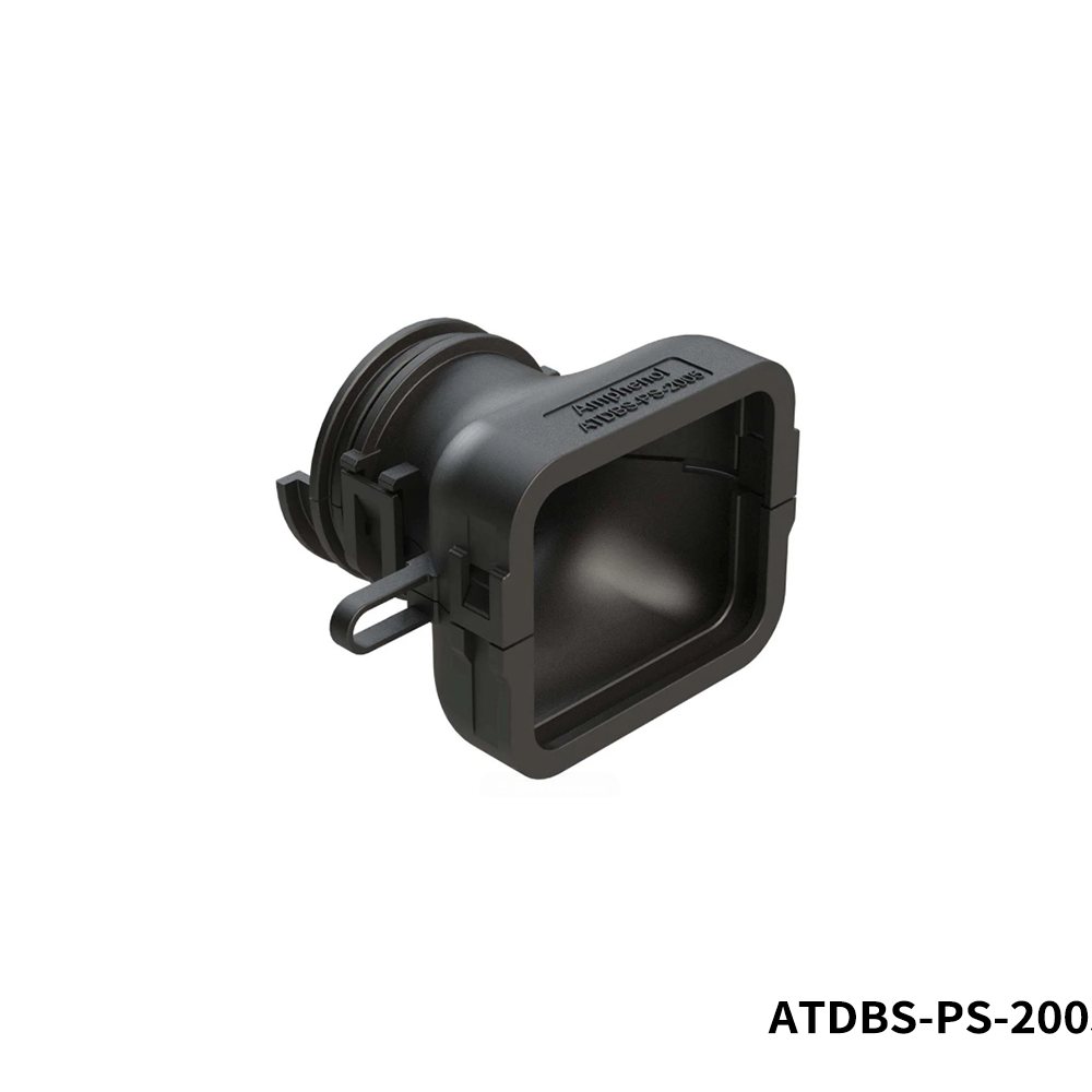 Amphenol SINE Systems ATDBS-PS-2005 Heavy Duty Power Connectors Straight Backshell for Plug/Receptacle, ATD Series, Black