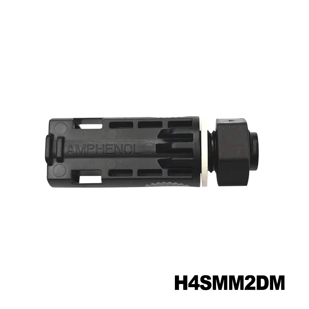 Amphenol Industrial H4SMM2DM Solar Connectors / Photovoltaic Connectors MALE H4 PLUS BULKHEAD CONNECTOR FOR 2.5SQMM/14AWG COLD FORMED CONTACT INCLUDED,400/BAG