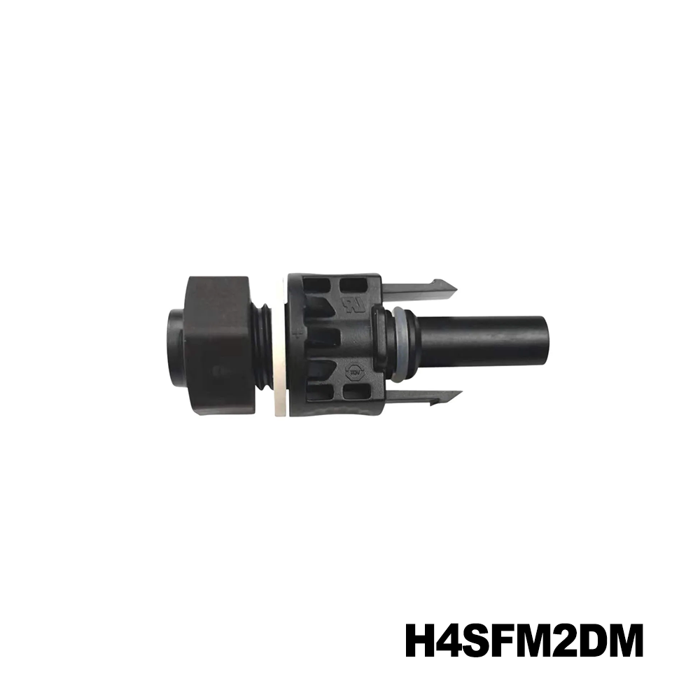 Amphenol Industrial H4SFM2DM Solar Connectors / Photovoltaic Connectors FEMALE H4 PLUS BULKHEAD CONNECTOR FOR 2.5SQMM/14AWG COLD FORMED CONTACT INCLUDED,400/BAG