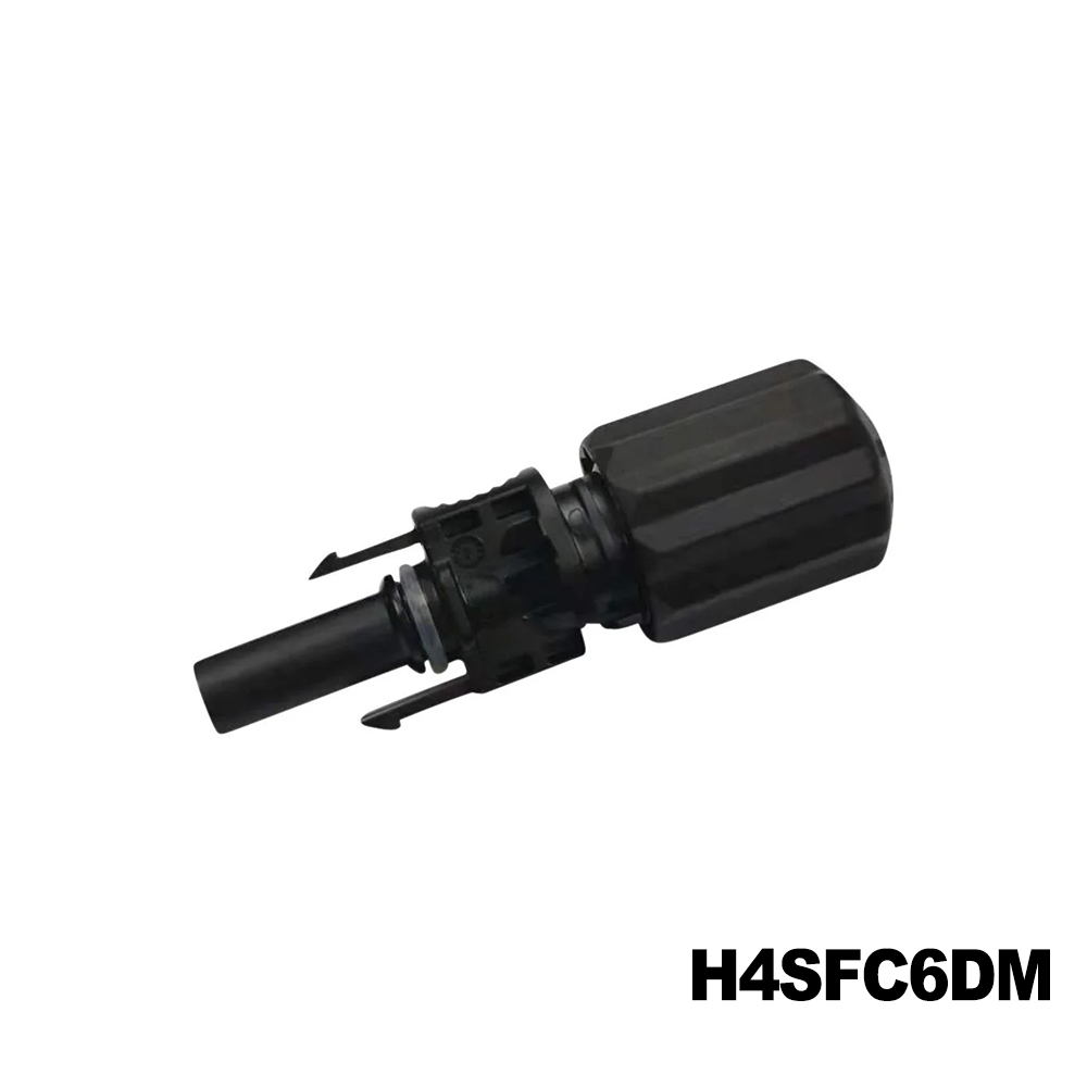 Amphenol Industrial H4SFC6DM Solar Connectors / Photovoltaic Connectors FEMALE H4 PLUS CABLE CONNECTOR FOR 6SQMM/10AWG DUAL CERTIFIED COLD & FORMED CONTACT INCLUDED, 400/bag