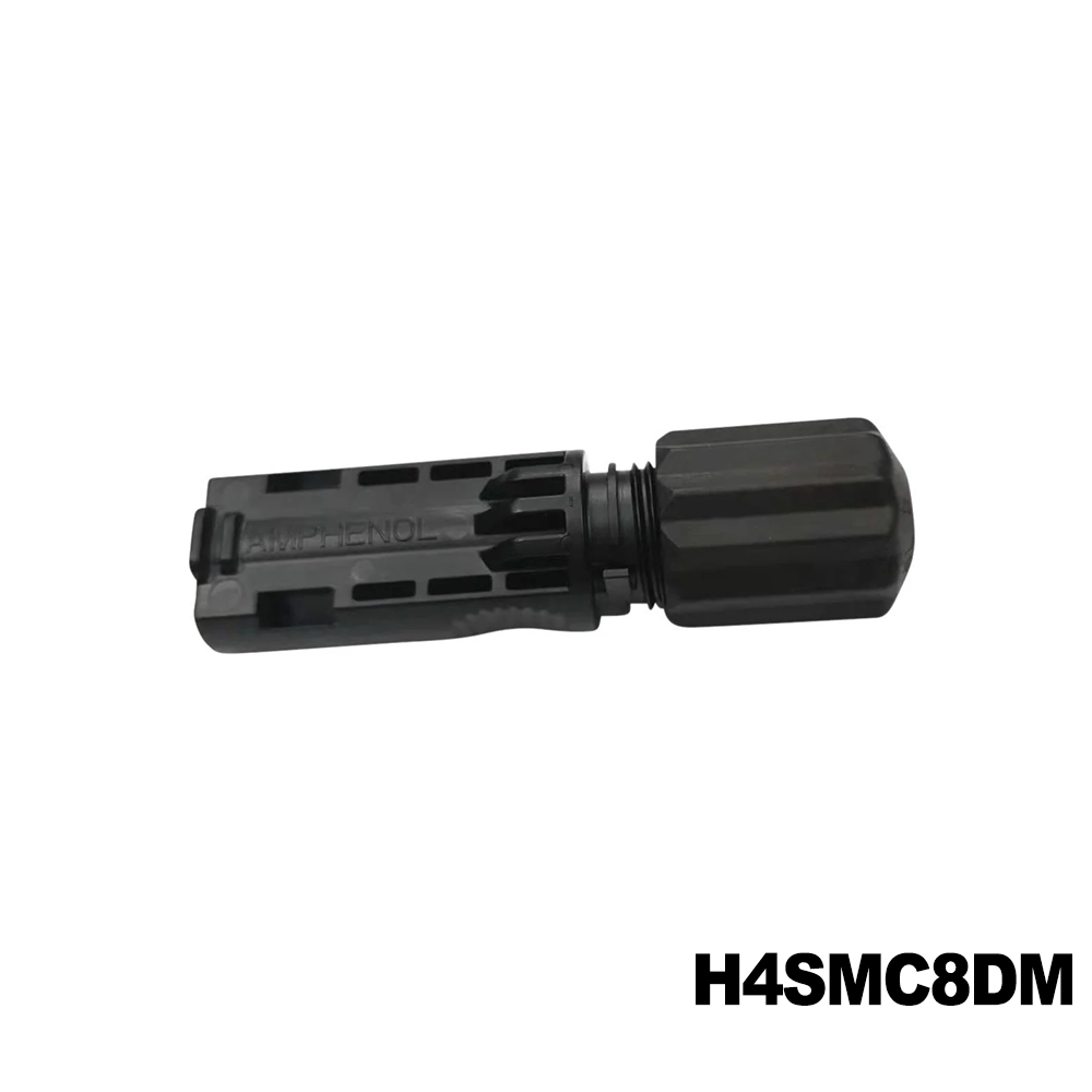 Amphenol Industrial H4SMC8DM Solar Connectors / Photovoltaic Connectors MALE H4 PLUS CABLE CONNECTOR FOR 10SQMM/8AWG DUAL CERTIFIED COLD & FORMED CONTACT INCLUDED, 400/bag