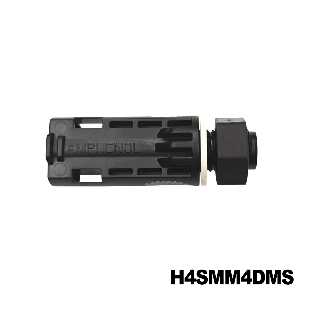 Amphenol Industrial H4SMM4DMS Solar Connectors / Photovoltaic Connectors MALE H4 PLUS BULKHEAD CONNECTOR FOR 4.0SQMM/12AWG AND 6.0SQMM/10AWG STAMPED & FORMED CONTACT INCLUDED,400/BAG