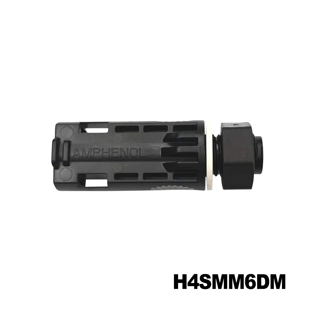 Amphenol Industrial H4SMM6DM Solar Connectors / Photovoltaic Connectors MALE H4 PLUS BULKHEAD CONNECTOR FOR 6.0SQMM/10AWG COLD FORMED CONTACT INCLUDED,400/BAG