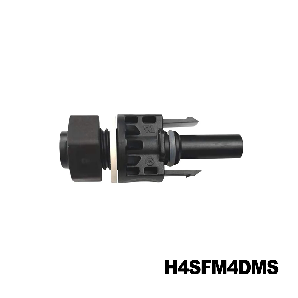 Amphenol Industrial H4SFM4DMS Solar Connectors / Photovoltaic Connectors FEMALE H4 PLUS BULKHEAD CONNECTOR FOR 4.0SQMM/12AWG AND 6.0SQMM/10AWG STAMPED & FORMED CONTACT INCLUDED,400/BAG