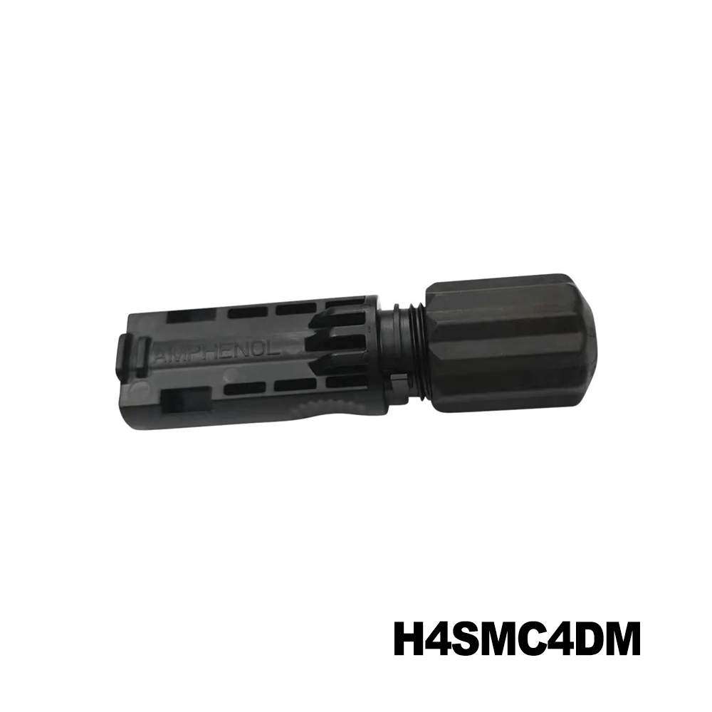 Amphenol Industrial H4SMC4DM Solar Connectors / Photovoltaic Connectors MALE H4 PLUS CABLE CONNECTOR FOR 4SQMM/12AWG DUAL CERTIFIED COLD & FORMED CONTACT INCLUDED, 400/bag