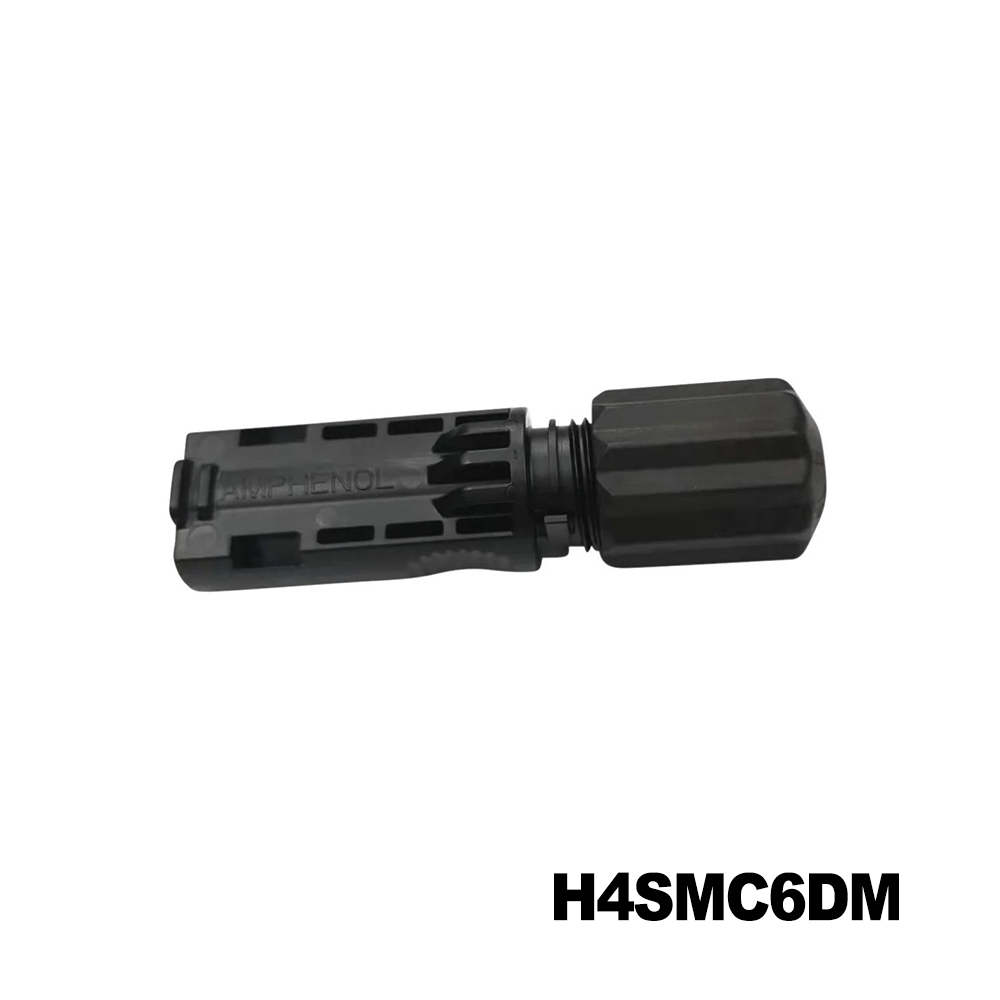Amphenol Industrial H4SMC6DM Solar Connectors / Photovoltaic Connectors MALE H4 PLUS CABLE CONNECTOR FOR 6SQMM/10AWG DUAL CERTIFIED COLD & FORMED CONTACT INCLUDED, 400/bag