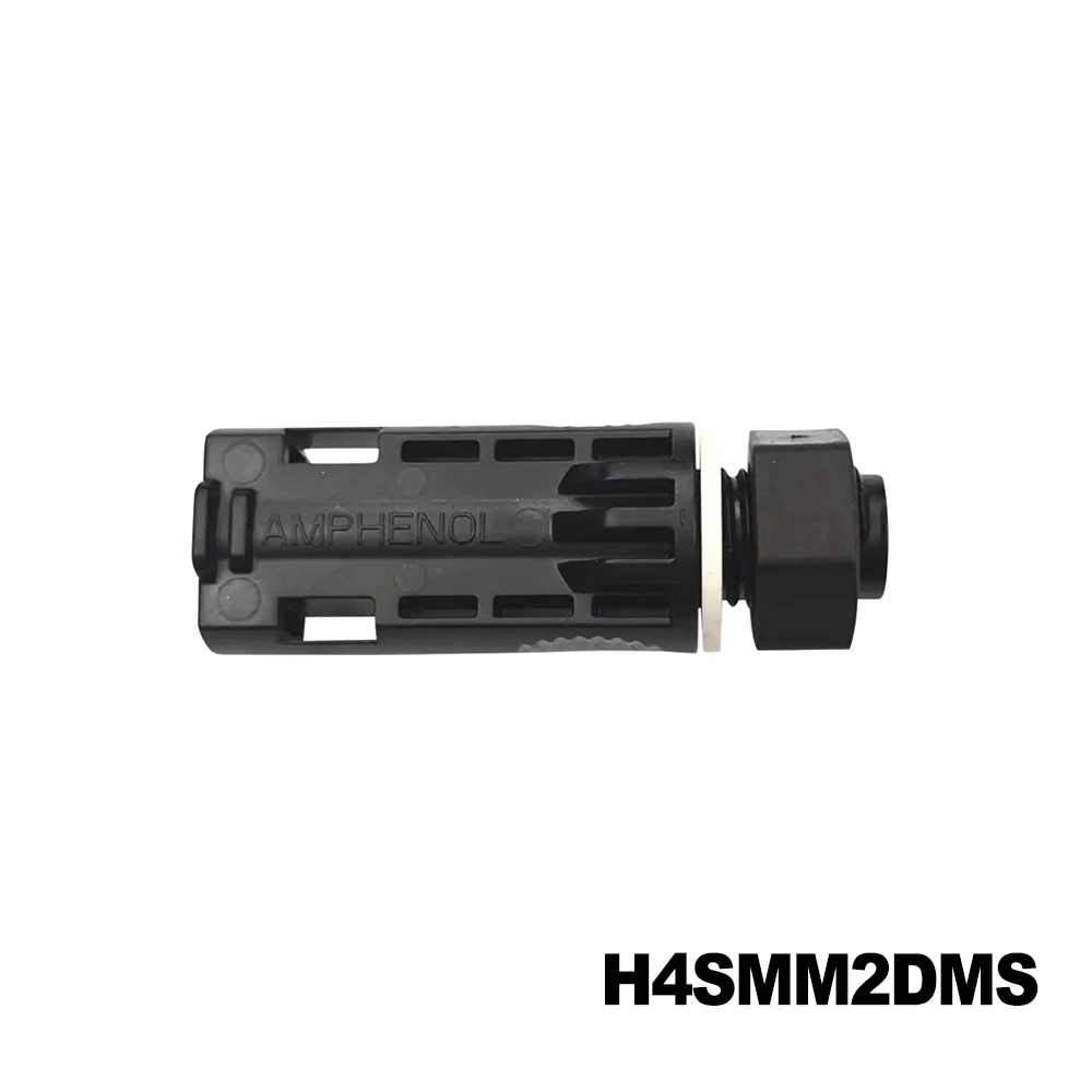 Amphenol Industrial H4SMM2DMS Solar Connectors / Photovoltaic Connectors MALE H4 PLUS BULKHEAD CONNECTOR FOR 2.5SQMM/14AWG STAMPED & FORMED CONTACT INCLUDED,400/BAG