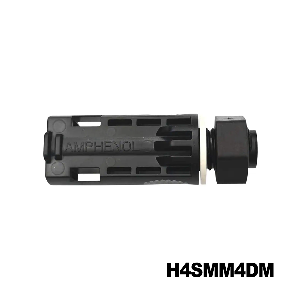 Amphenol Industrial H4SMM4DM Solar Connectors / Photovoltaic Connectors MALE H4 PLUS BULKHEAD CONNECTOR FOR 4.0SQMM/12AWG COLD FORMED CONTACT INCLUDED,400/BAG