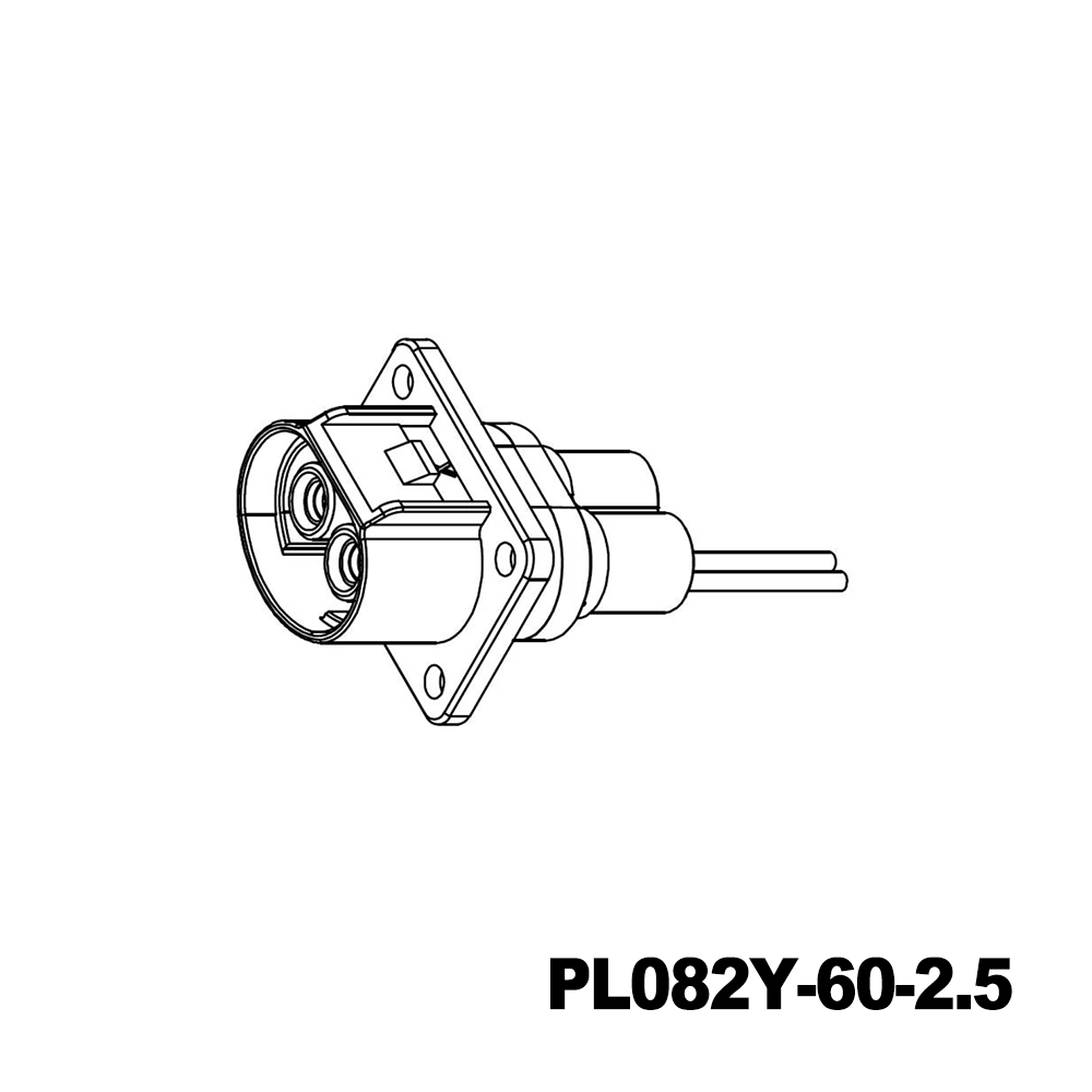 Amphenol Technical Products PL082Y-60-2.5 EV Connectors 4.0MM POWERLOK 2 WAY RECEPTACLE FOR 2.5MM Y KEY WITHOUT HVIL