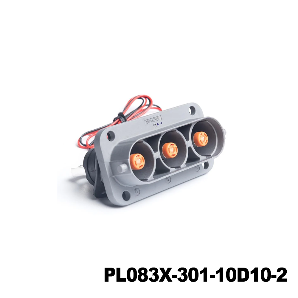 Amphenol Technical Products PL083X-301-10D10-2 EV Connectors POWERLOK 10MM G2 3POS RCPT FLAT BUSBAR D10 HOLE X KEYING WITH HVIL