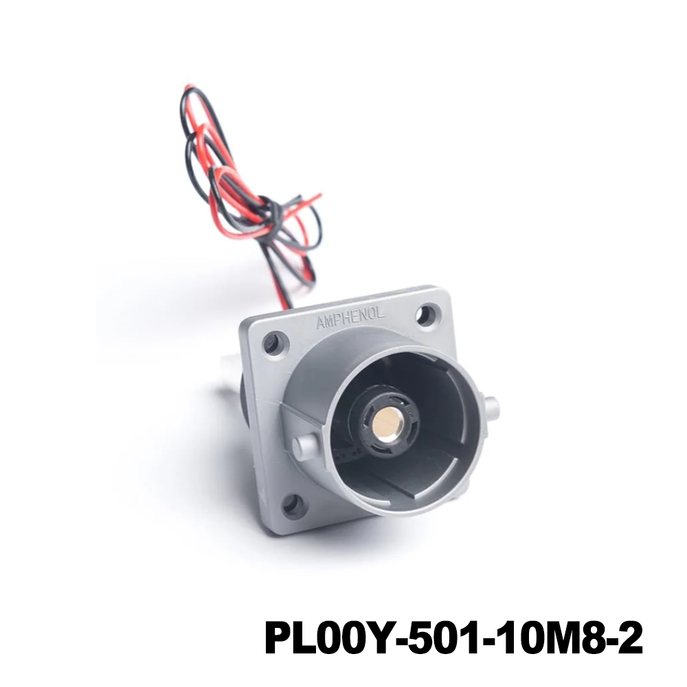 Amphenol Technical Products PL00Y-501-10M8-2 EV Connectors PL14MM G2 1POS RCPT FLAT BB M8