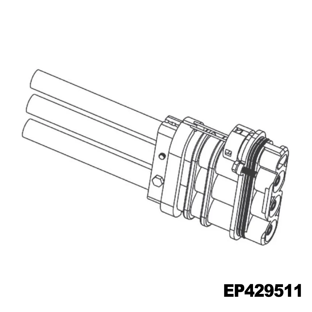 Amphenol Industrial EP429511 EV Connectors 400A 2P Plug 95mm2 Electroless Nickel