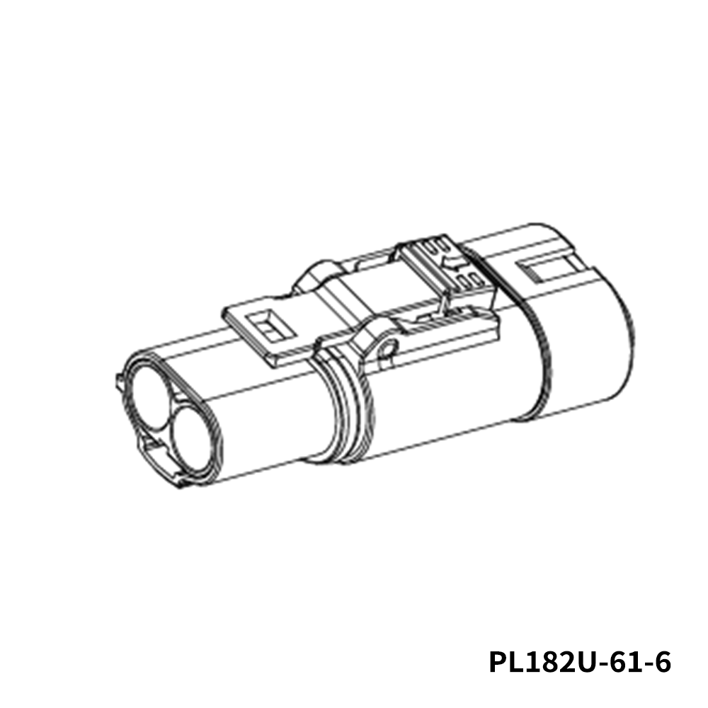 Amphenol Technical Products  PL182U-61-6 EV Connectors 4,0MM 2 WAY PLG STRT FOR 6MM2 U KEY