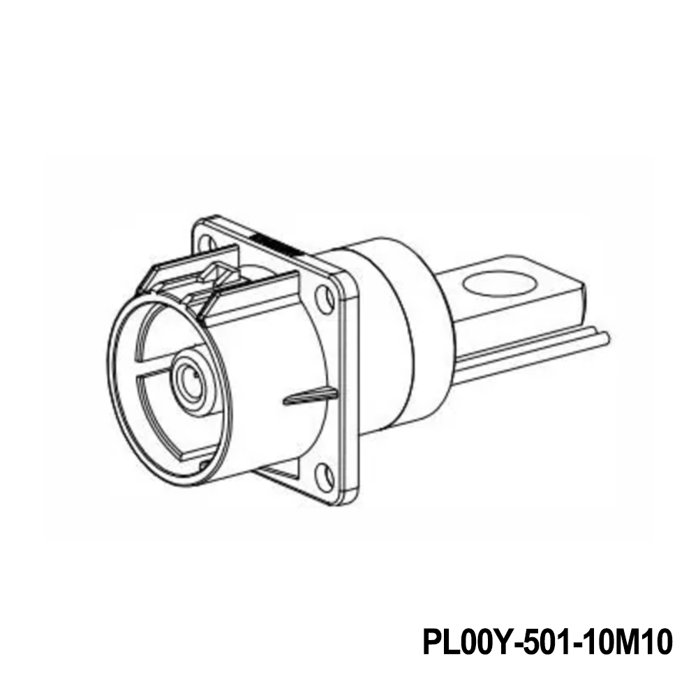 Amphenol Technical Products PL00Y-501-10M10 EV Connectors 14.0MM POWERLOK SINGLE WAY RECEPTACLE M10 BUSBAR HOLE Y KEY WITH HVIL