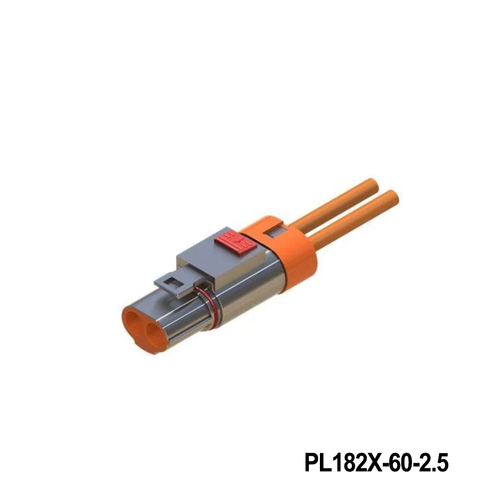 Amphenol Technical Products PL182X-60-2.5 EV Connectors 4.0MM POWERLOK 2 WAY PLUG STRAIGHT FOR 2.5MM X KEY WITHOUT HVIL