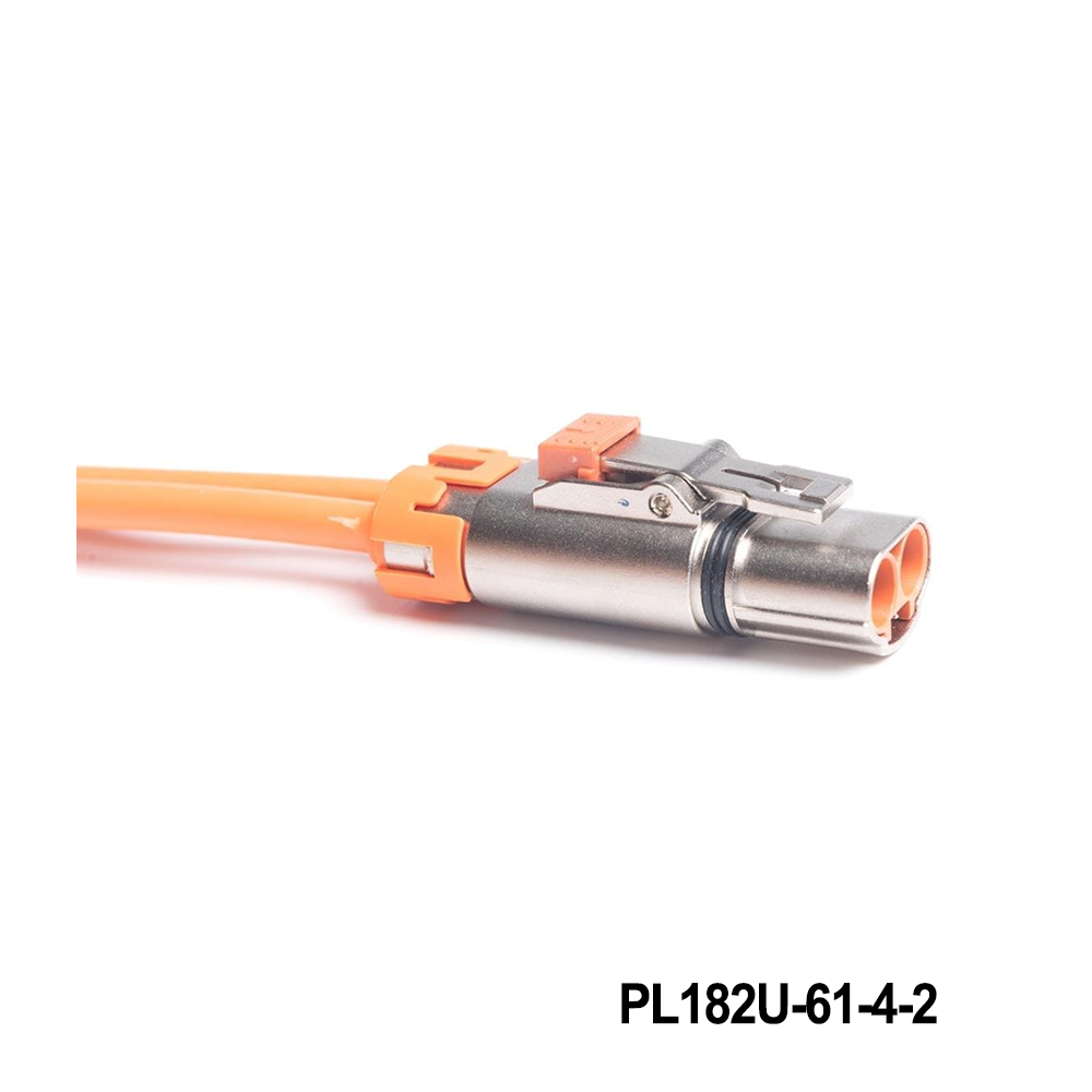 Amphenol Technical Products PL182U-61-4-2 EV Connectors POWERLOK 4.0MM G2 2POS STRAIGHT PLUG FOR 4.0MM U KEYING WITH HVIL