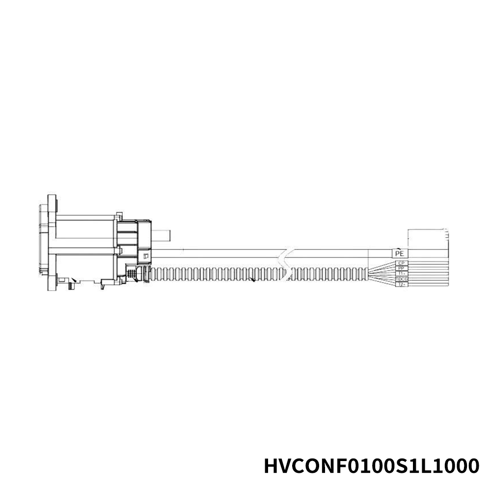 Amphenol PCD Shenzhen HVCONF0100S1L1000 EV Connectors NACS VEHICLE INLET/BUSBAR 600A/WITHOUT LED/CABLE ASSEMBLY L=1M