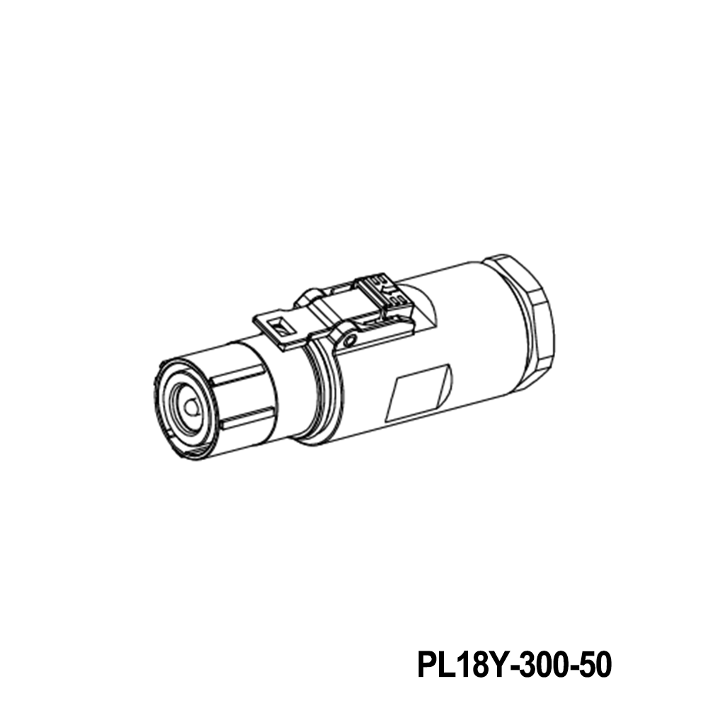 Amphenol Technical Products PL18Y-300-50 EV Connectors 10MM POWERLOK SINGLE WAY PLUG STRAIGHT FOR 50MM Y KEY WITHOUT HVIL