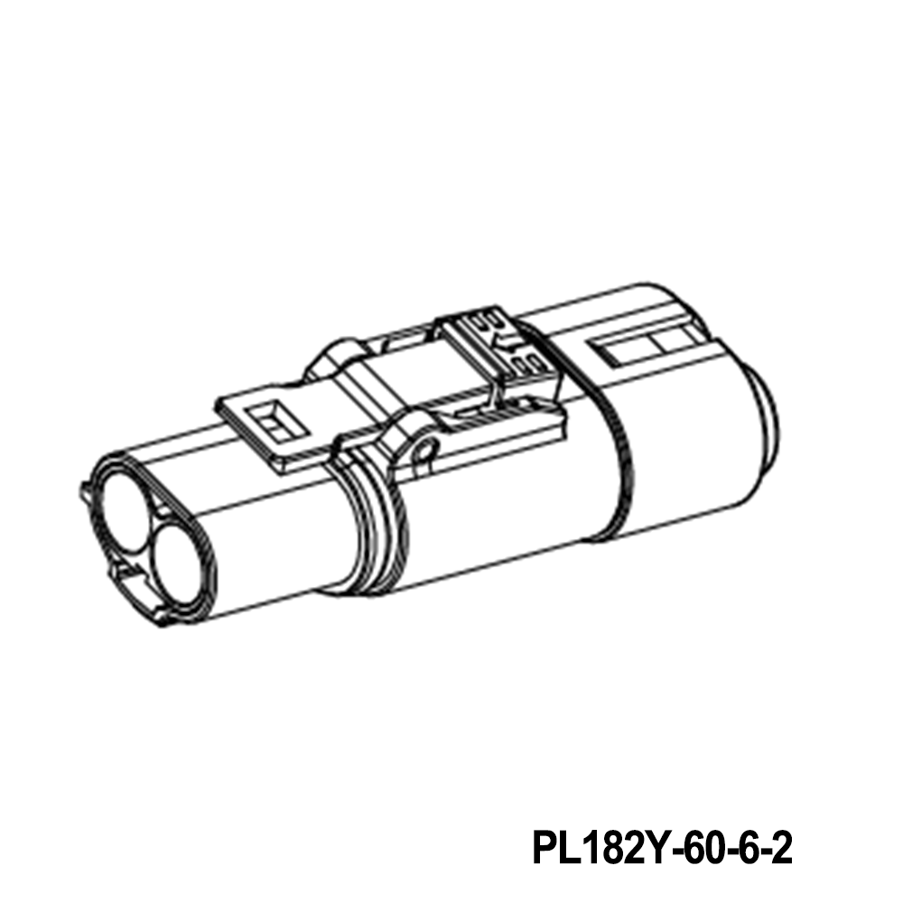 Amphenol Technical Products PL182Y-60-6-2 EV Connectors POWERLOK 4.0MM G2 2POS STRAIGHT PLUG FOR 6.0MM Y KEYING WITHOUT HVIL