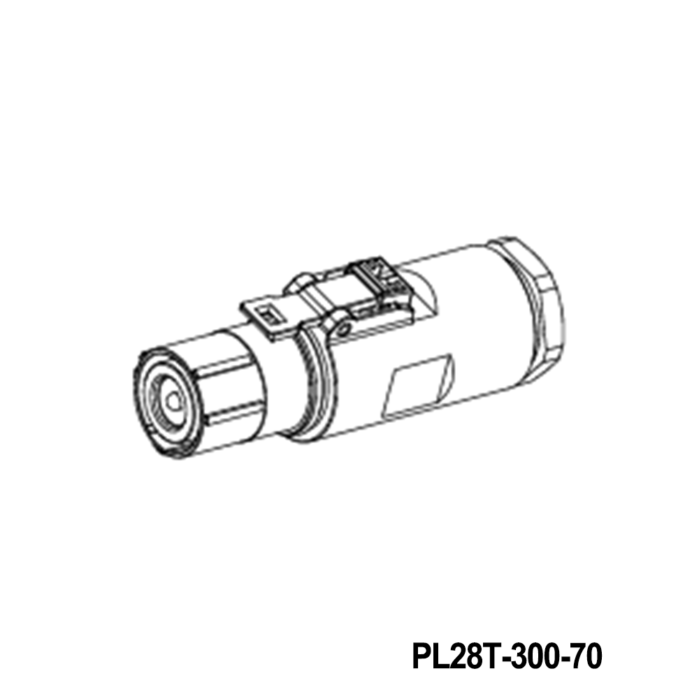 Amphenol Technical Products PL28T-300-70 EV Connectors 10MM POWERLOK SINGLE WAY PLUG R/A FOR 70MM T KEY WITHOUT HVIL