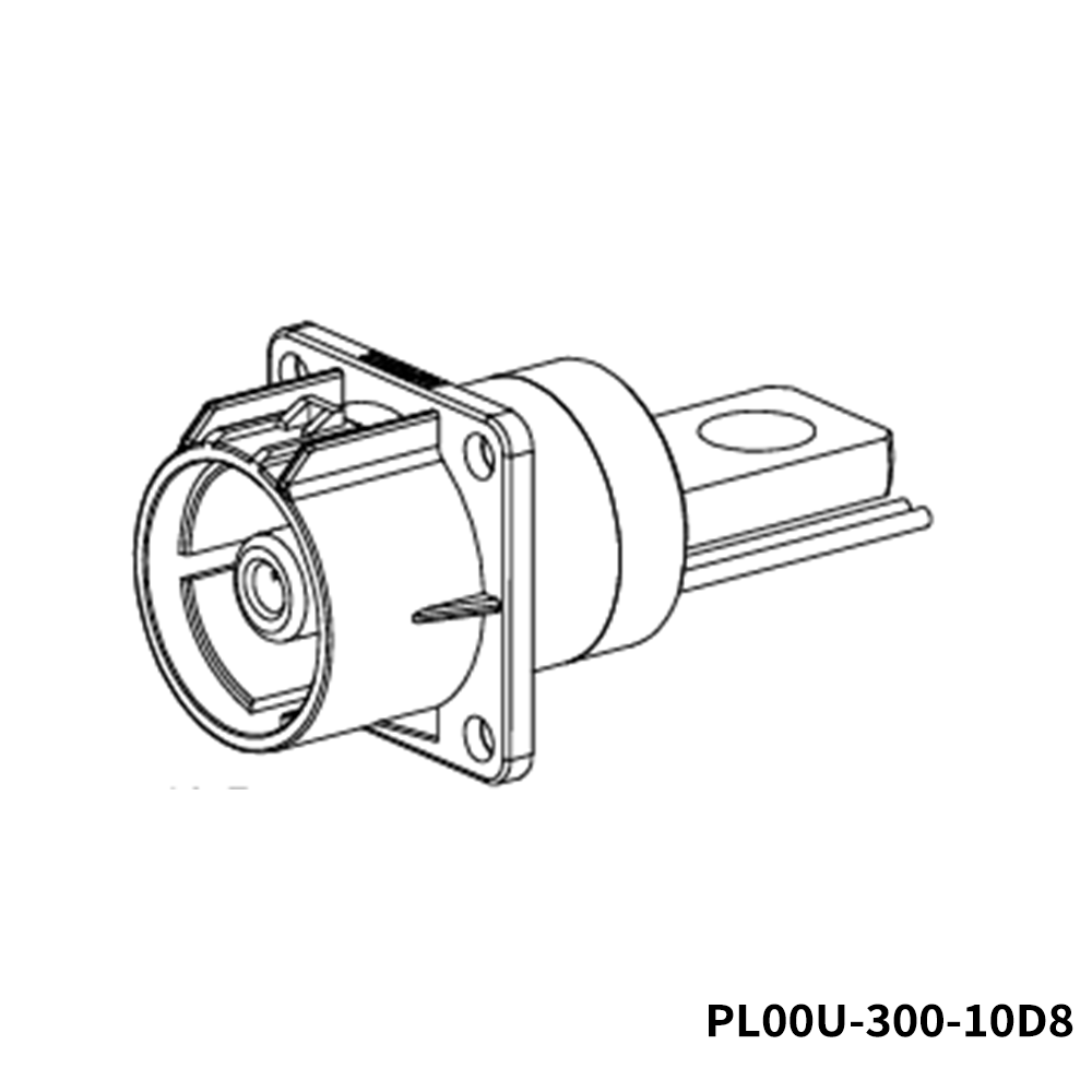 Amphenol Technical Products PL00U-300-10D8 EV Connectors 10MM POWERLOK SINGLE WAY RECEPTACLE D8 BUSBAR HOLE U KEY WITHOUT HVIL