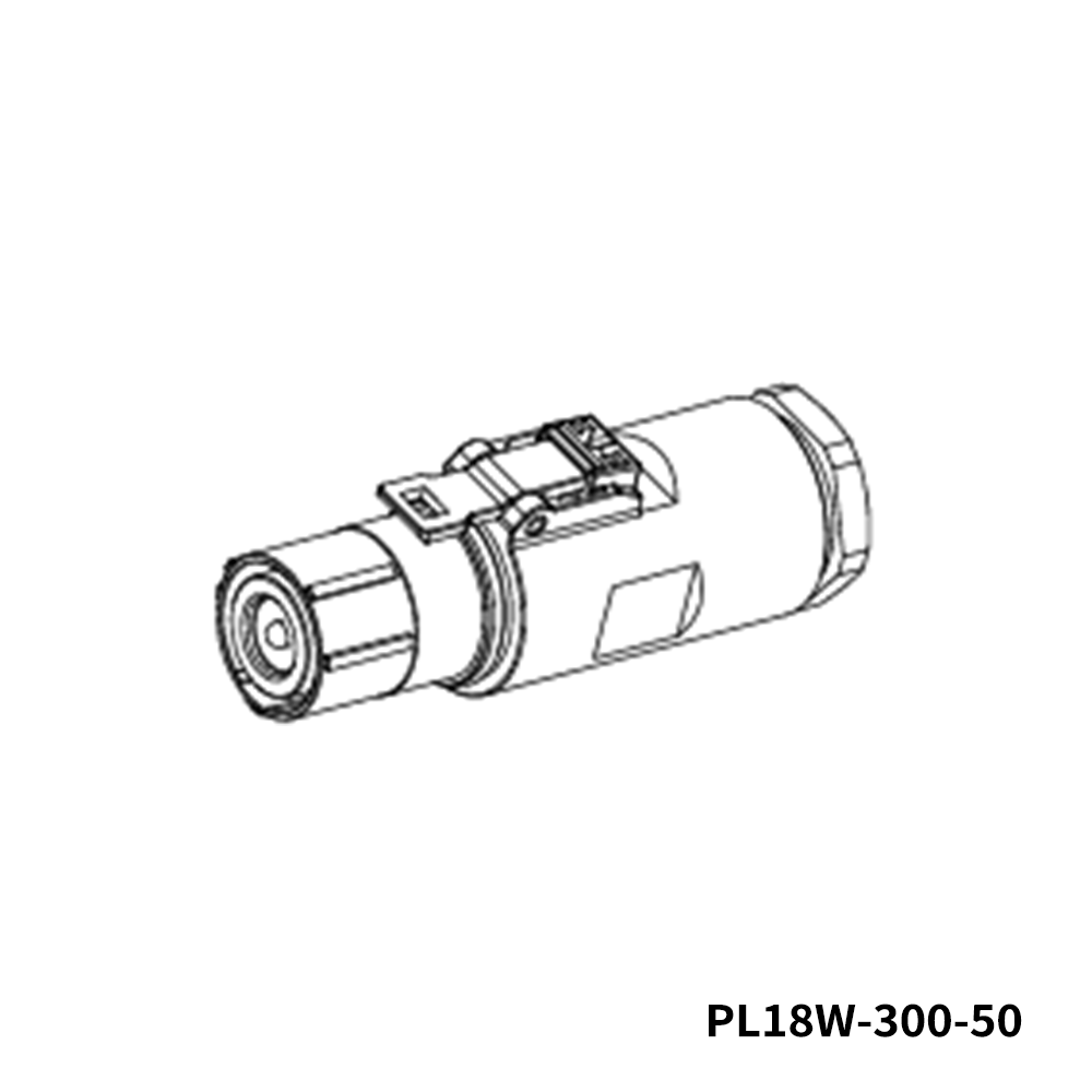 Amphenol Technical Products PL18W-300-50 EV Connectors 10MM POWERLOK SINGLE WAY PLUG STRAIGHT FOR 50MM W KEY WITHOUT HVIL