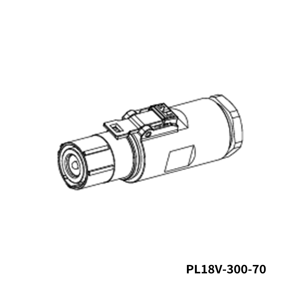Amphenol Technical Products PL18V-300-70 EV Connectors 10MM POWERLOK SINGLE WAY PLUG STRAIGHT FOR 70MM V KEY WITHOUT HVIL