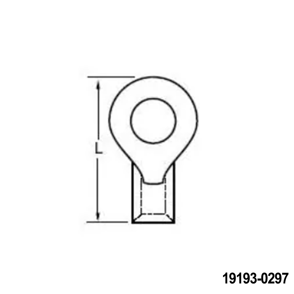 Molex 19193-0297 Terminals RING 02 AWG 1/4 STUD