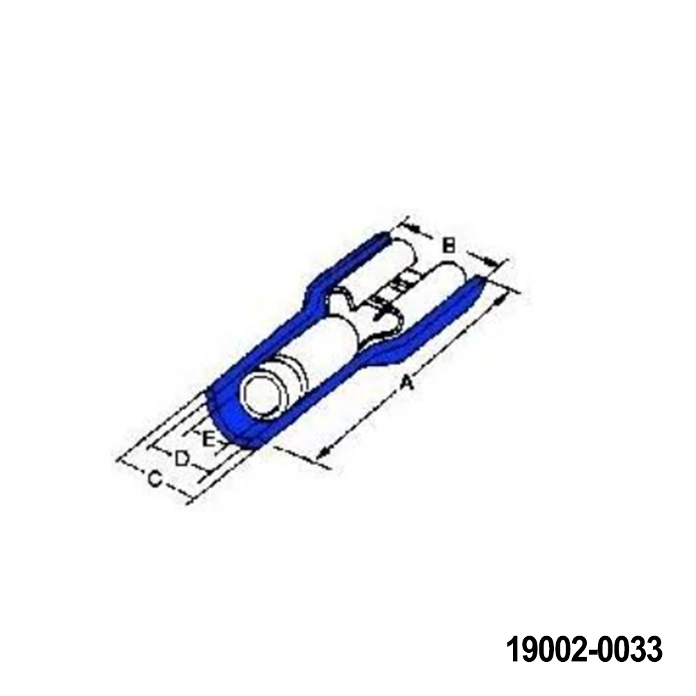 Molex 19002-0033 Terminals FIQD .187X.032 FEMALE 14-16AWG