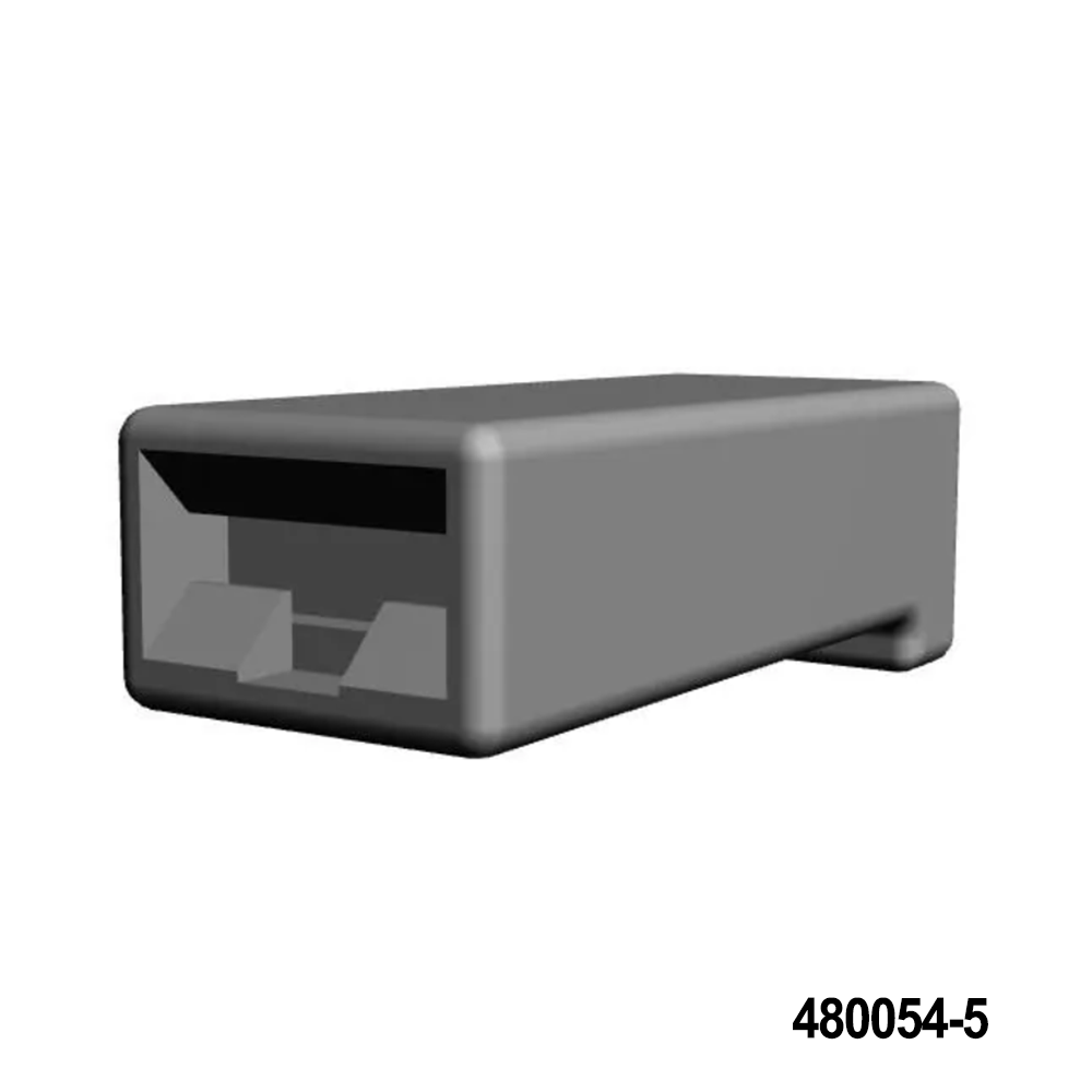 TE Connectivity / AMP 480054-5 Terminals SNGL CIR REC HSG RED
