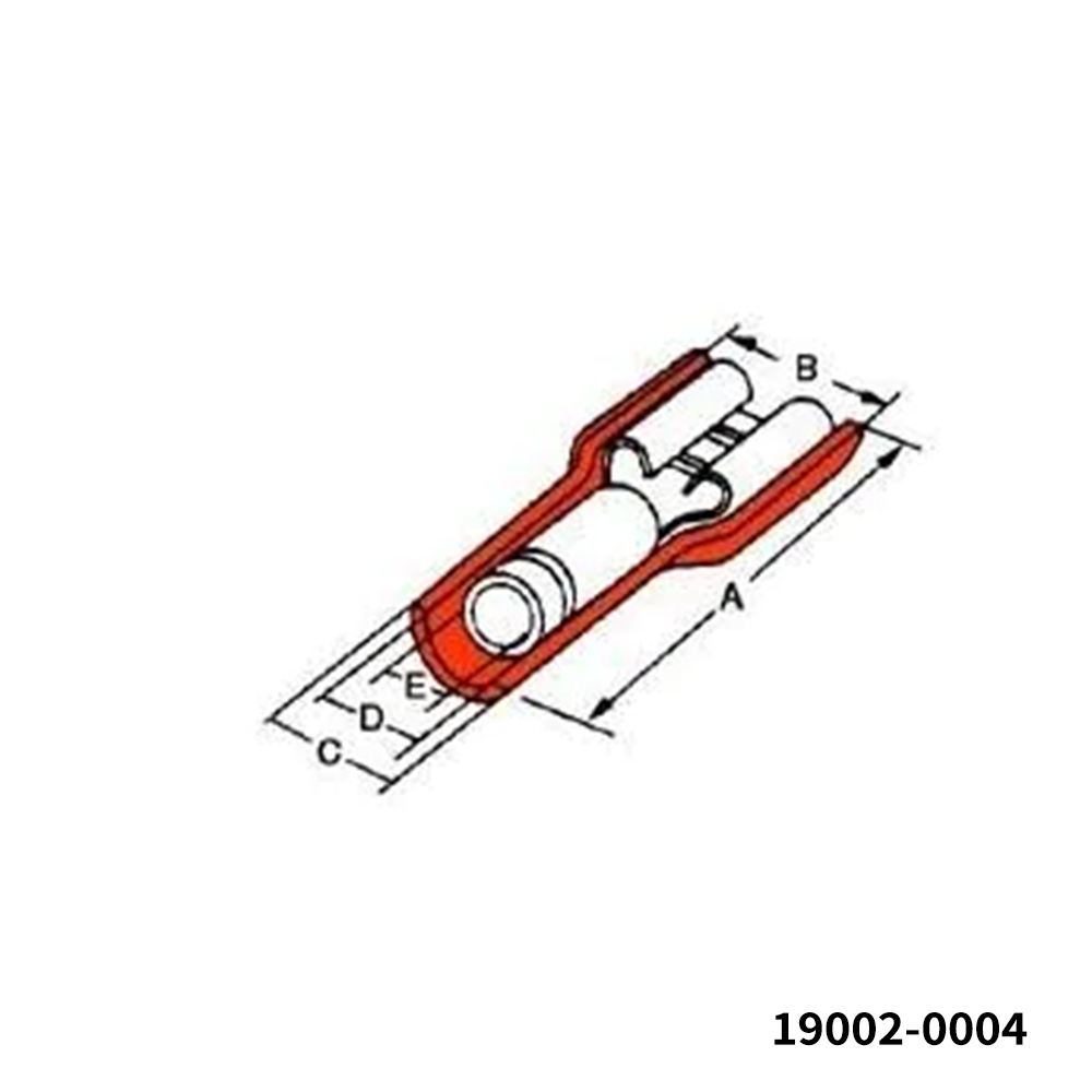 Molex 19002-0004 Terminals QUICK DISCONNECT female 22-18 AWG
