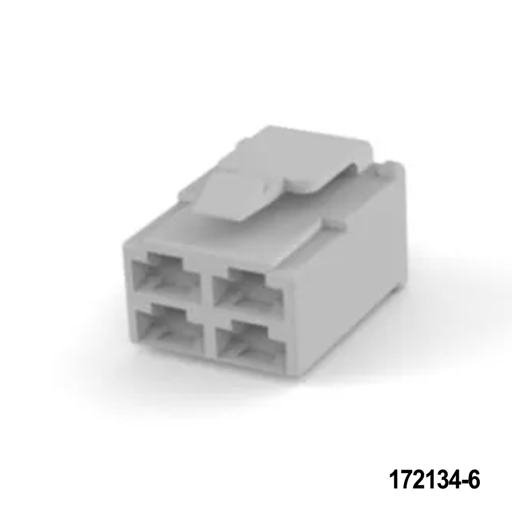 TE Connectivity / AMP 172134-6 Terminals 250 HSG LANCE 4P PLUG GRAY