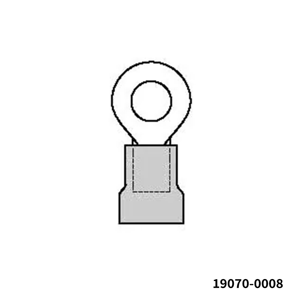 Molex 19070-0008 Terminals RING TONGUE TERMINAL 18-22 AWG stud 3-4