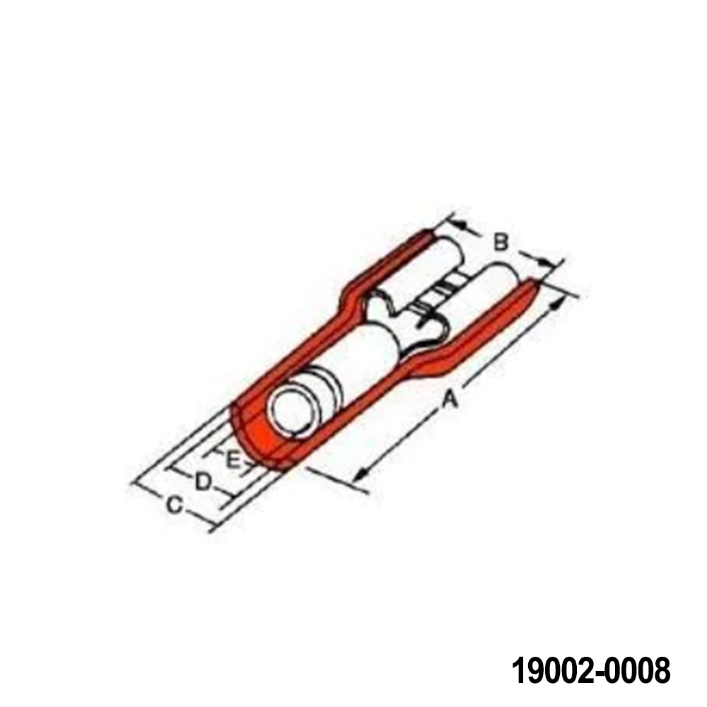 Molex 19002-0008 Terminals QK DISCONNECT FEMALE 18-22 AWG