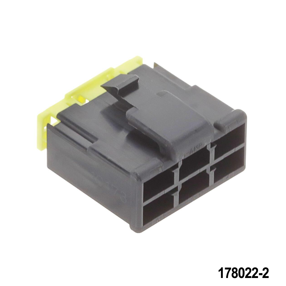 TE Connectivity / AMP 178022-2 Terminals 250 DLOCK PLUG 6P BLACK