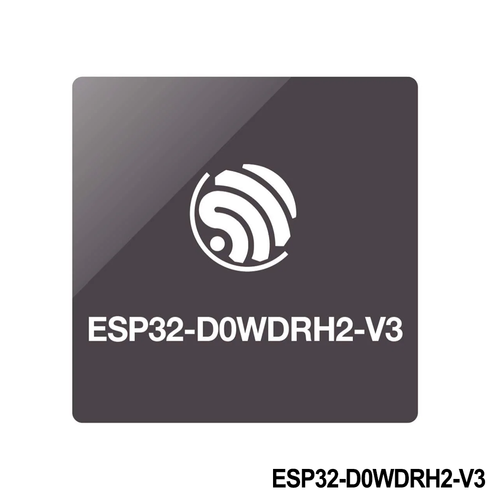 Espressif Systems ESP32-D0WDRH2-V3 RF System on a Chip - SoC ESP32 is a single 2.4 GHZ Wi-Fi-and-Bluetooth combo chip designed with the TSMC low-power 40 nm technology. It is designed to achieve the best power and RF performance, showing robustness, versatility and reliability in a wide variety of applications